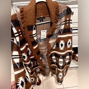 Brown Aztec, long sweater